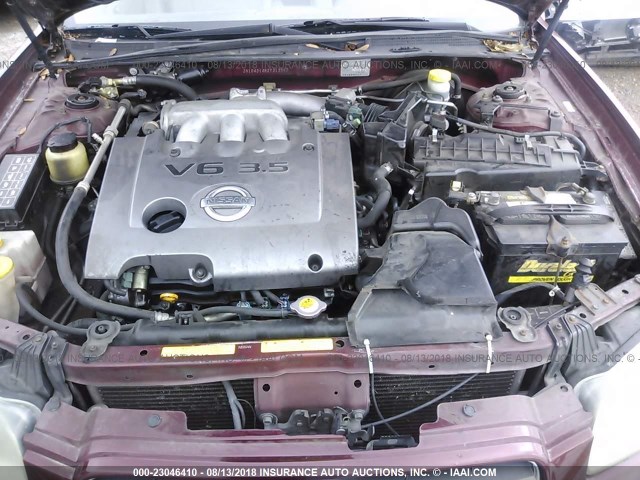 JN1DA31A82T313597 - 2002 NISSAN MAXIMA GLE/SE PURPLE photo 10