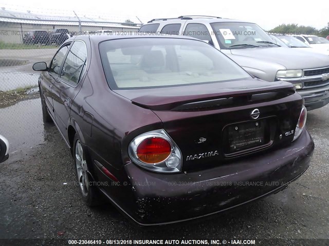 JN1DA31A82T313597 - 2002 NISSAN MAXIMA GLE/SE PURPLE photo 3