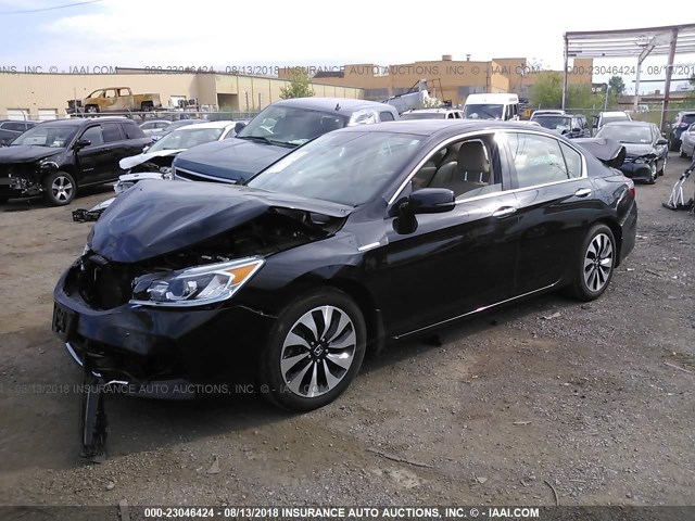 JHMCR6F55HC009780 - 2017 HONDA ACCORD HYBRID/EXL BLACK photo 2