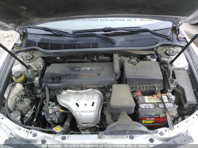 4T1BE46KX8U242031 - 2008 TOYOTA CAMRY CE/LE/XLE/SE SILVER photo 10