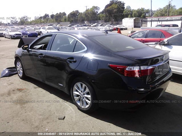 JTHBW1GG5E2069437 - 2014 LEXUS ES 300H BLACK photo 3