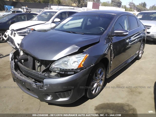 3N1AB7AP8FY255290 - 2015 NISSAN SENTRA S/SV/SR/SL GRAY photo 2