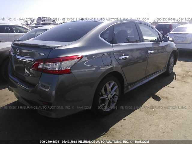 3N1AB7AP8FY255290 - 2015 NISSAN SENTRA S/SV/SR/SL GRAY photo 4