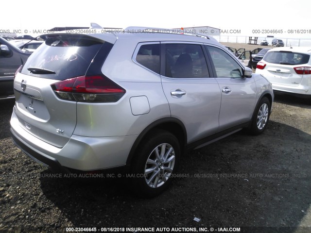 KNMAT2MTXHP604346 - 2017 NISSAN ROGUE S/SV SILVER photo 4