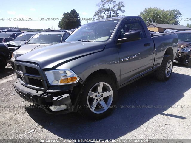 3C6JD7AT6CG241367 - 2012 DODGE RAM 1500 ST GRAY photo 2