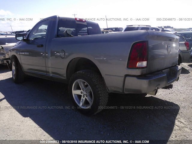 3C6JD7AT6CG241367 - 2012 DODGE RAM 1500 ST GRAY photo 3