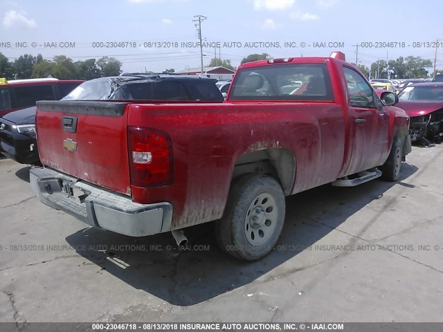 1GCEC14C27Z534520 - 2007 CHEVROLET SILVERADO C1500 RED photo 4