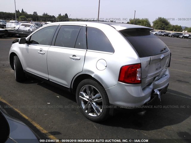 2FMDK4KC4BBA92673 - 2011 FORD EDGE LIMITED SILVER photo 3