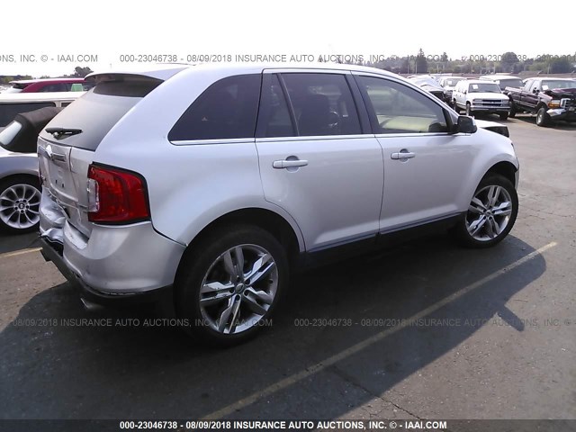 2FMDK4KC4BBA92673 - 2011 FORD EDGE LIMITED SILVER photo 4