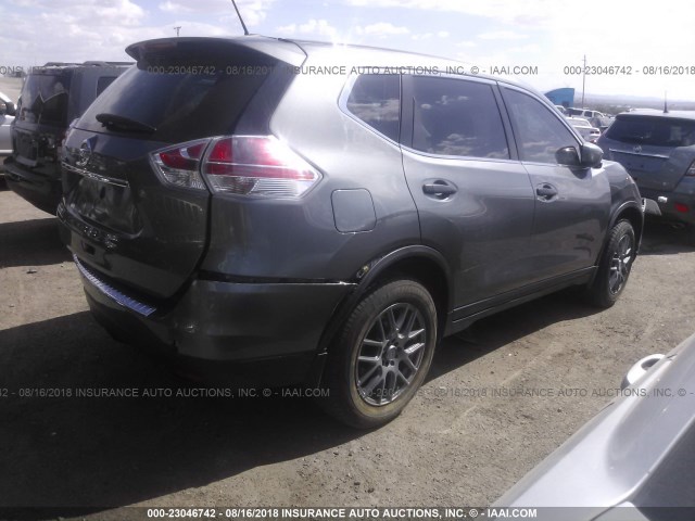 JN8AT2MT8GW018754 - 2016 NISSAN ROGUE S/SL/SV GRAY photo 4