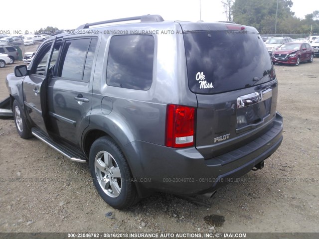 5FNYF3H78BB026385 - 2011 HONDA PILOT EXLN GRAY photo 3