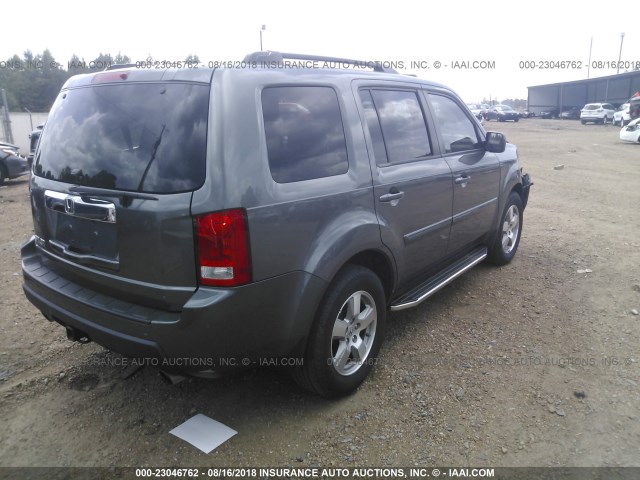 5FNYF3H78BB026385 - 2011 HONDA PILOT EXLN GRAY photo 4