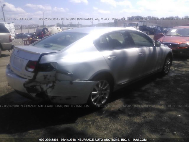 JTHCH96S860016120 - 2006 LEXUS GS GENERATION 200 300 SILVER photo 4