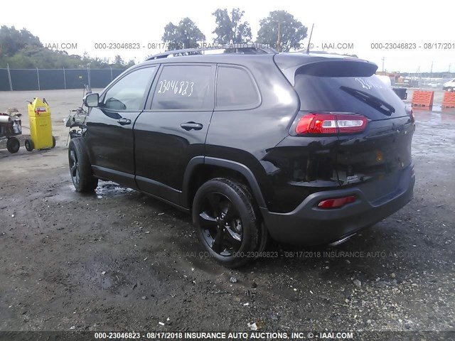 1C4PJLDS3HW547569 - 2017 JEEP CHEROKEE LIMITED BLACK photo 3