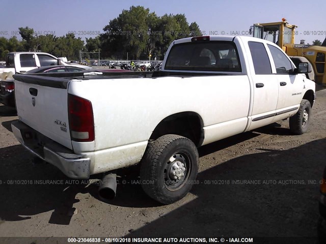 3D7KS28C16G103175 - 2006 DODGE RAM 2500 ST/SLT/LARAMIE WHITE photo 4