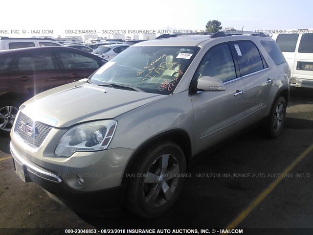 1GKLVNED7AJ223515 - 2010 GMC ACADIA SLT-2 GOLD photo 2