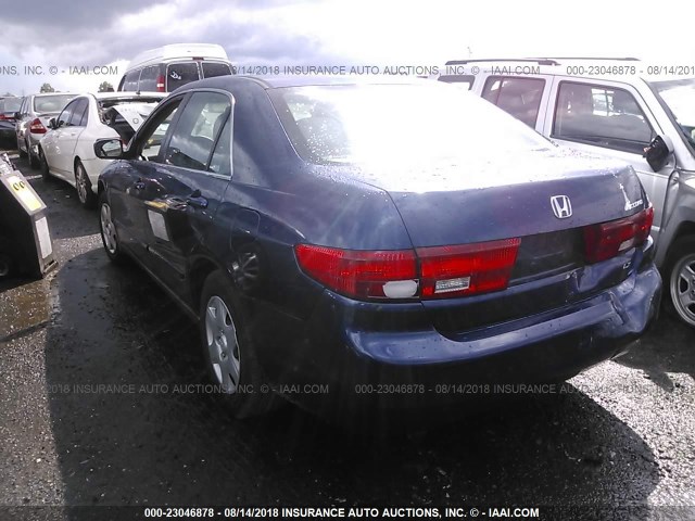 1HGCM56425A022982 - 2005 HONDA ACCORD LX BLUE photo 3