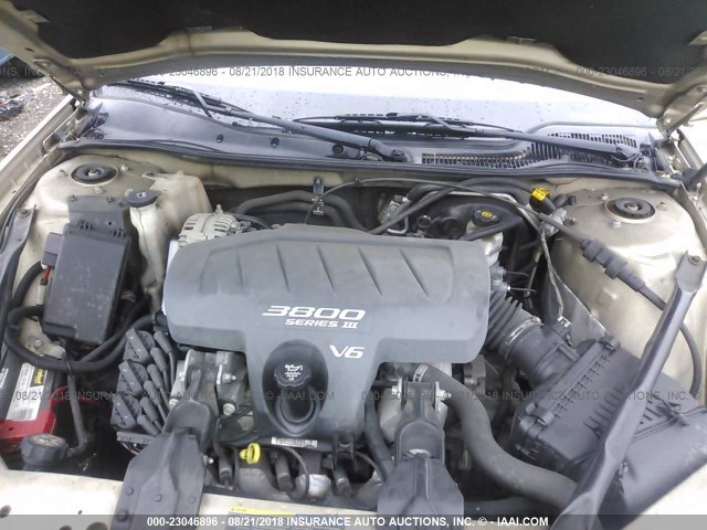 2G2WP522951126679 - 2005 PONTIAC GRAND PRIX Золотий фото 10