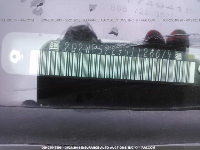 2G2WP522951126679 - 2005 PONTIAC GRAND PRIX Золотий фото 9