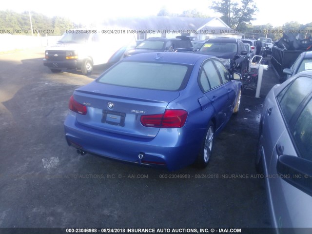 WBA8E3G59GNT78318 - 2016 BMW 328 XI SULEV BLUE photo 4