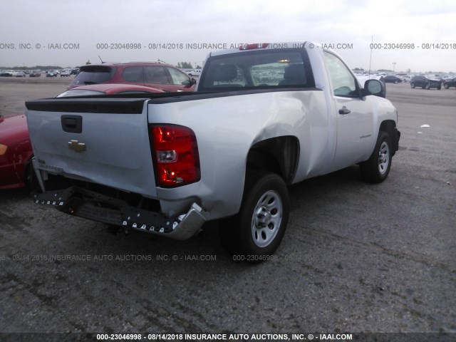 1GCNCPEX0DZ413565 - 2013 CHEVROLET SILVERADO C1500 SILVER photo 4