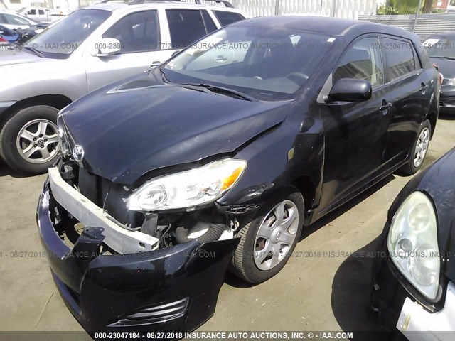 2T1KU40EX9C161944 - 2009 TOYOTA COROLLA MATRIX  BLACK photo 2