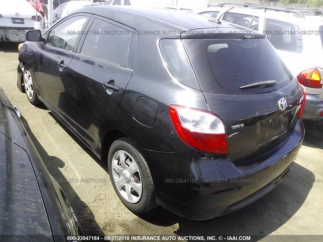 2T1KU40EX9C161944 - 2009 TOYOTA COROLLA MATRIX  BLACK photo 3