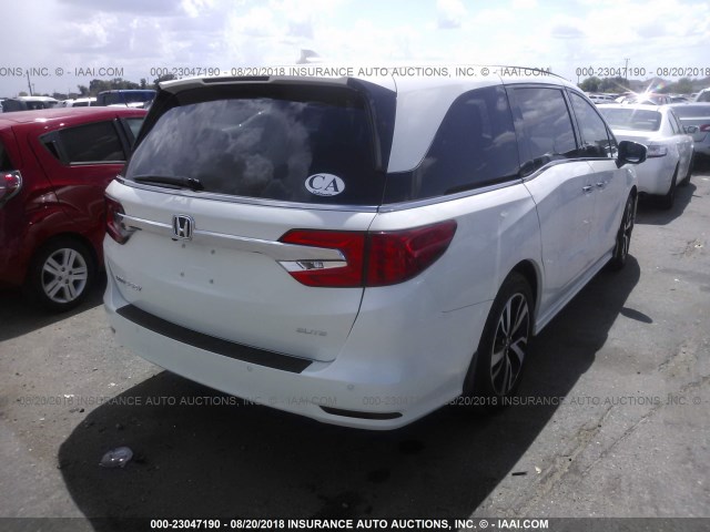 5FNRL6H99JB026118 - 2018 HONDA ODYSSEY ELITE Blanco foto 4