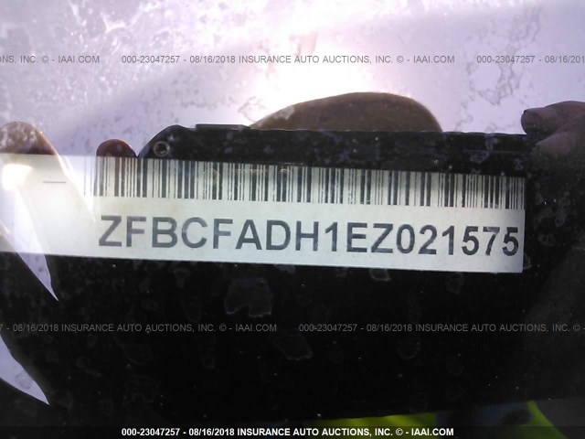 ZFBCFADH1EZ021575 - 2014 FIAT 500L TREKKING WHITE photo 9