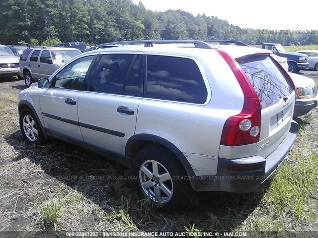 YV1CZ592651159332 - 2005 VOLVO XC90 SILVER photo 3