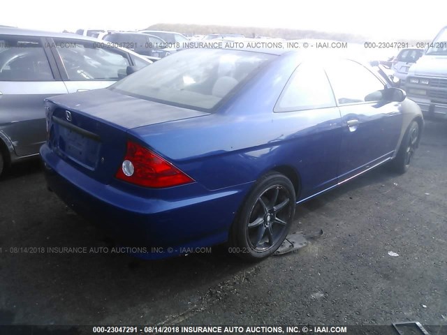 1HGEM221X4L070610 - 2004 HONDA CIVIC DX VP BLUE photo 4