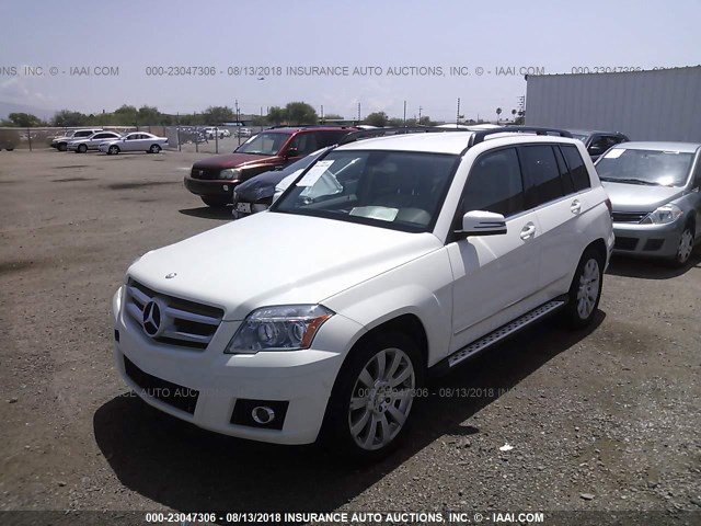 WDCGG8HB0CF743428 - 2012 MERCEDES-BENZ GLK 350 4MATIC WHITE photo 2