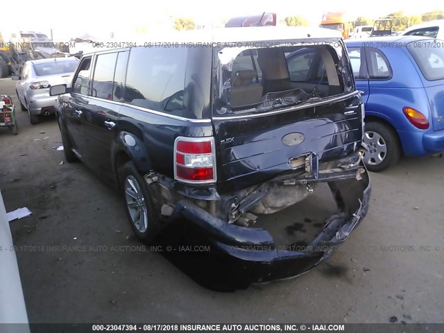 2FMDK52C69BA58444 - 2009 FORD FLEX SEL BLACK photo 3