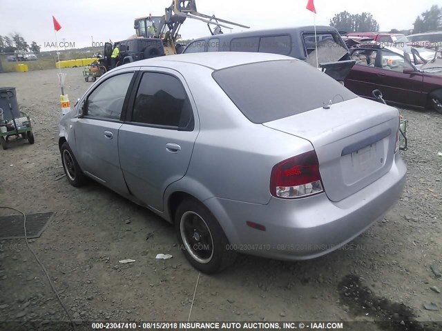 KL1TD56636B677526 - 2006 CHEVROLET AVEO LS SILVER photo 3