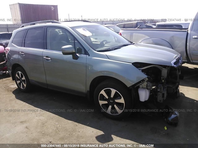 JF2SJARC2HH438588 - 2017 SUBARU FORESTER 2.5I LIMITED GREEN photo 1