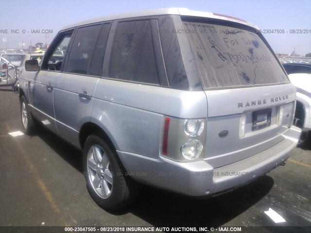 SALME11443A119509 - 2003 LAND ROVER RANGE ROVER HSE SILVER photo 3