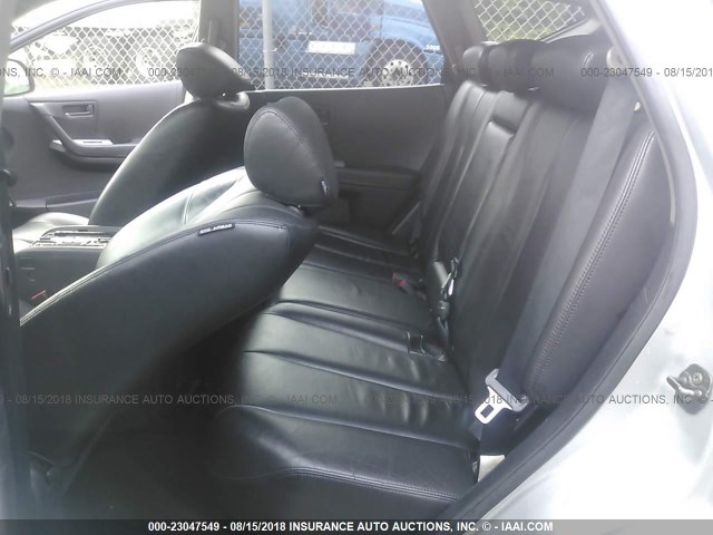 JN8AZ08W53W207962 - 2003 NISSAN MURANO SL/SE SILVER photo 8