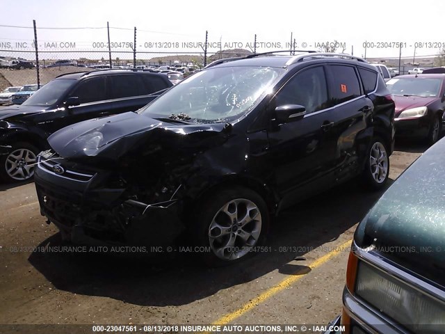 1FMCU0JX2FUC35347 - 2015 FORD ESCAPE TITANIUM BLACK photo 2