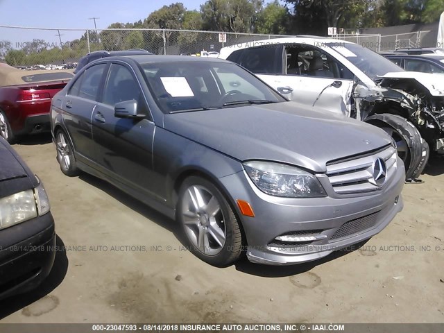 WDDGF8BB9BR148100 - 2011 MERCEDES-BENZ C 300 4MATIC GRAY photo 1