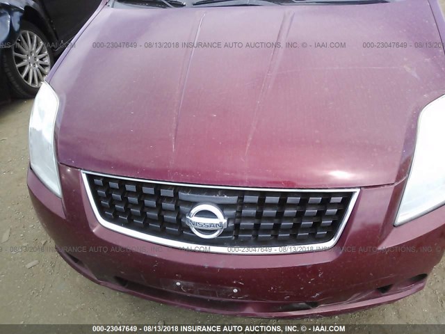 3N1AB61E98L648370 - 2008 NISSAN SENTRA 2.0/2.0S/2.0SL RED photo 6