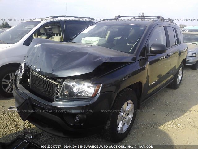 1C4NJCBA3ED844625 - 2014 JEEP COMPASS SPORT GRAY photo 2