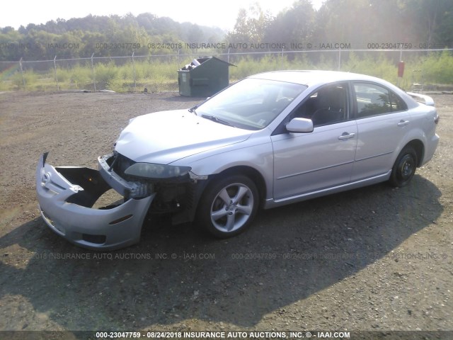 1YVHP84D785M11141 - 2008 MAZDA 6 S SILVER photo 2