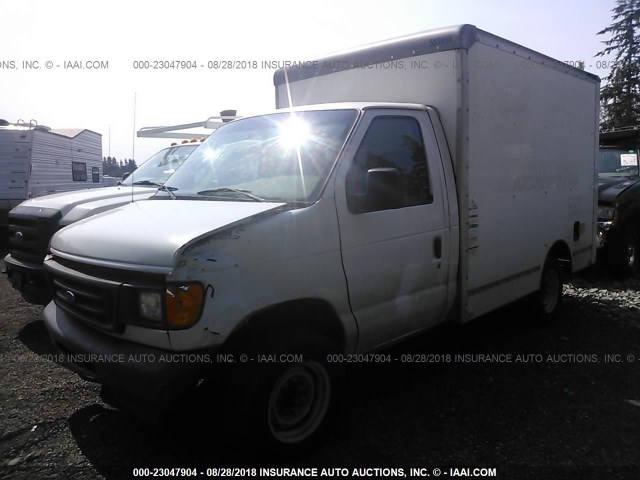 1FDNE35L85HA97447 - 2005 FORD E350 E350 SUPER DUTY CTWAY VAN WHITE photo 2