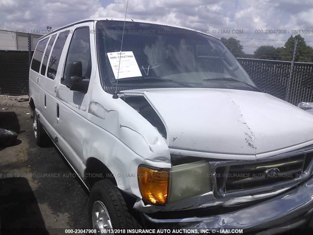 1FBNE31L93HA60936 - 2003 FORD ECONOLINE E350 SUPER DUTY WAGON WHITE photo 6