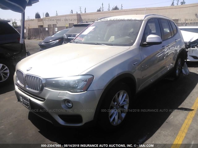 5UXWX9C54F0D59721 - 2015 BMW X3 XDRIVE28I GRAY photo 2