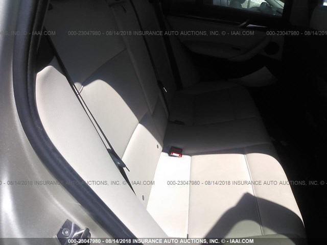 5UXWX9C54F0D59721 - 2015 BMW X3 XDRIVE28I GRAY photo 8