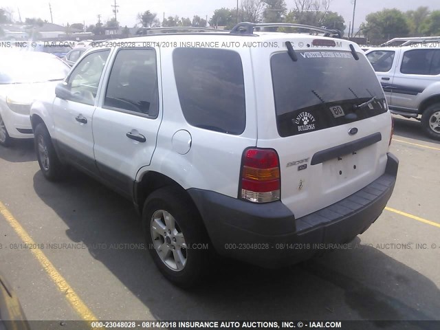 1FMYU93155KA93122 - 2005 FORD ESCAPE XLT WHITE photo 3