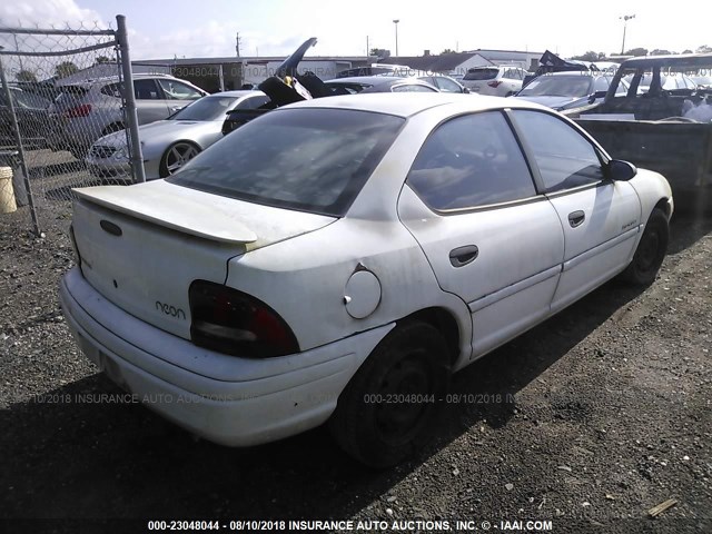 1B3ES47YXWD709198 - 1998 DODGE NEON HIGHLINE/SPORT/LE/R/T WHITE photo 4