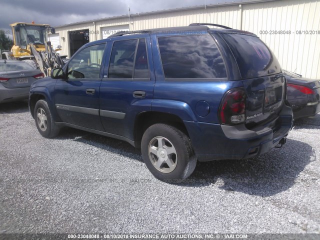 1GNDS13S442439640 - 2004 CHEVROLET TRAILBLAZER LS/LT BLUE photo 3