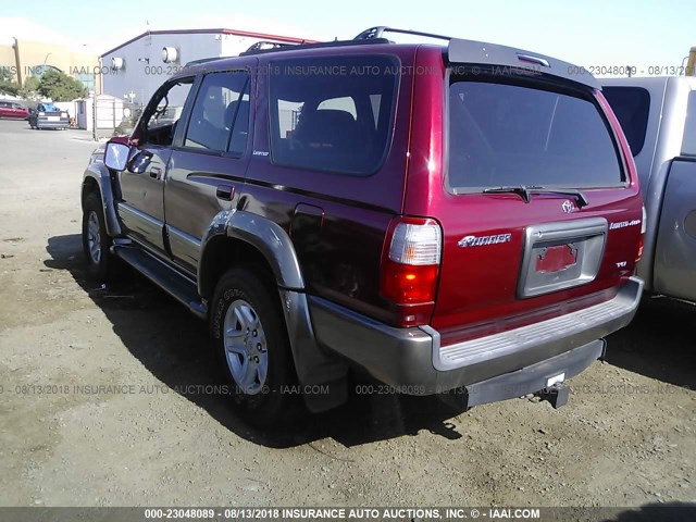 JT3HN87R3X0257854 - 1999 TOYOTA 4RUNNER LIMITED RED photo 3